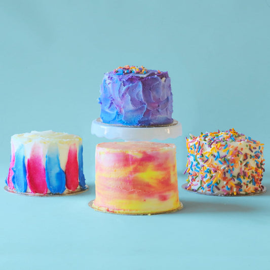 Mini Cakes with Sprinkles and Buttercream