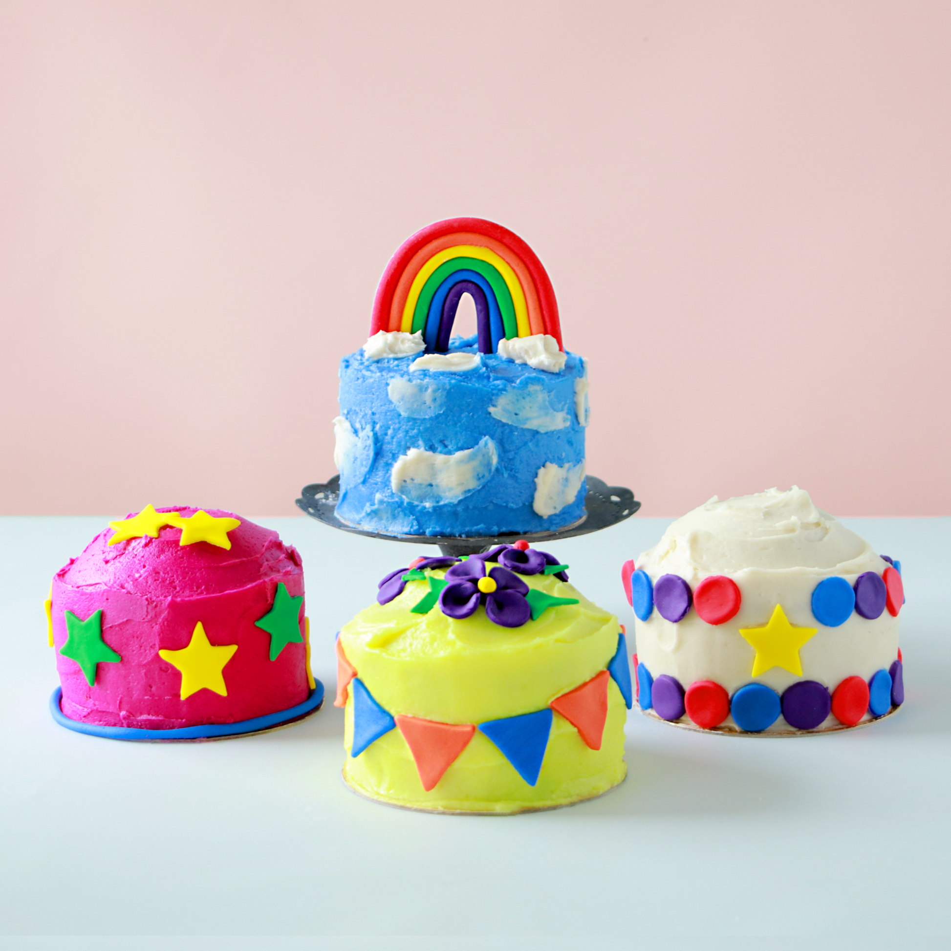 Mini Cake Baking Kit - Fondant Decorations & Food Coloring ...