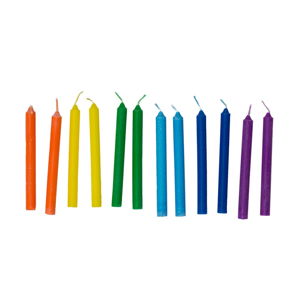 rainbow birthday candles