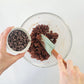Mixing chocolate cookie kit dough
