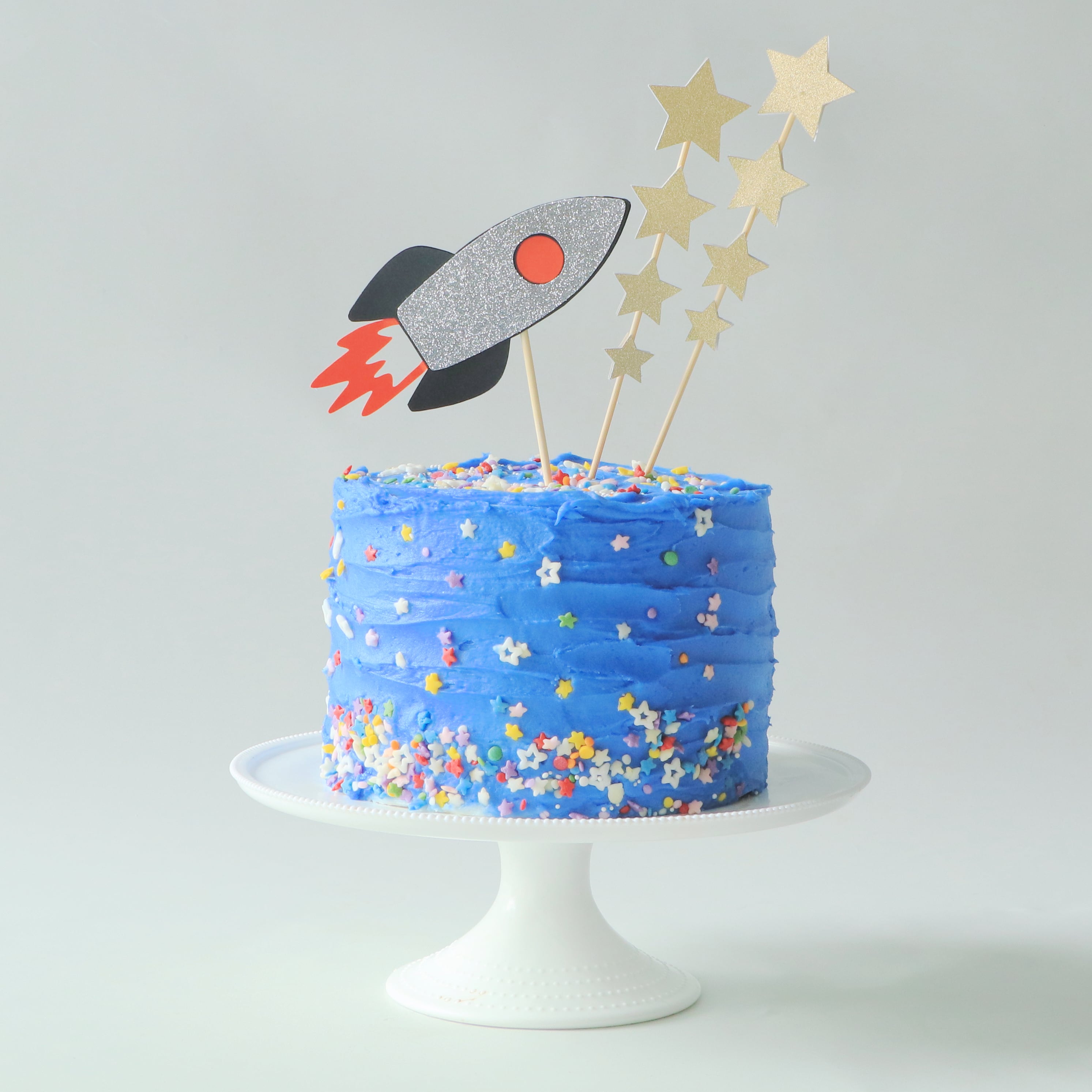 25pcs Space Cake Topper & Cupcake Toppers Themed Décor For 1st, 2nd Kids  Space Astronaut Rocket Birthday Decorations
