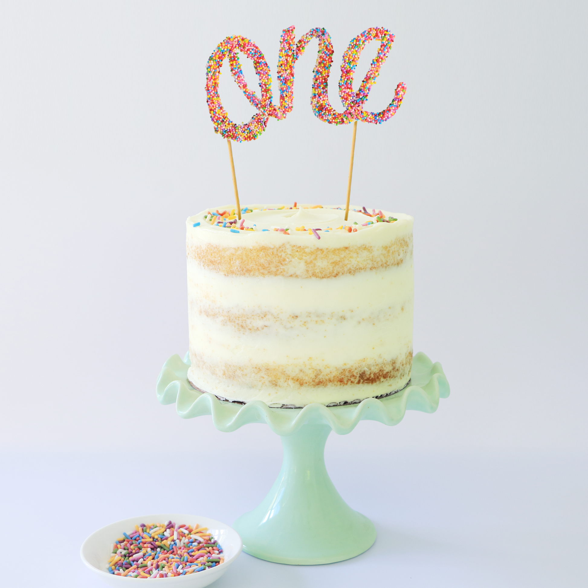 Smash cake topper, one cake topper, sprinkles, for birthday cakes